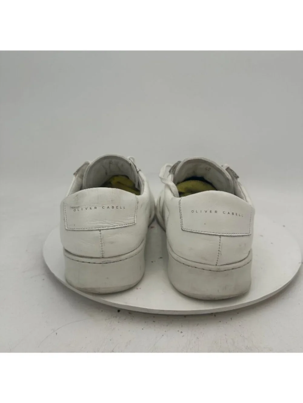 Oliver Cabell Low Top Men Size EU 42 US 9 All White Leather Casual Shoes